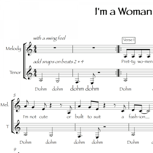 sheet music for Shadows and Light - Im A Woman